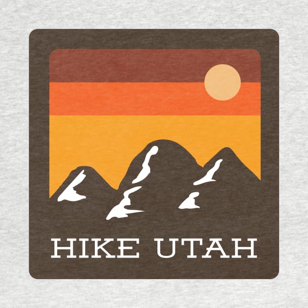 Hike Utah Retro Logo by HolidayShirts